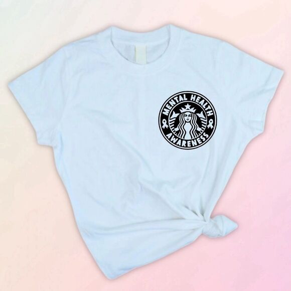 Mental Health Awareness, Custom Pocket Graphic Tee, Sizes S-3X - Picture 1 of 7